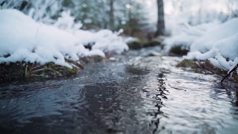 Stream-in-snowy-forrest