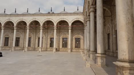 courtyard of muhammad ali mosque, citadel of saladin, cairo, egypt. architectural details