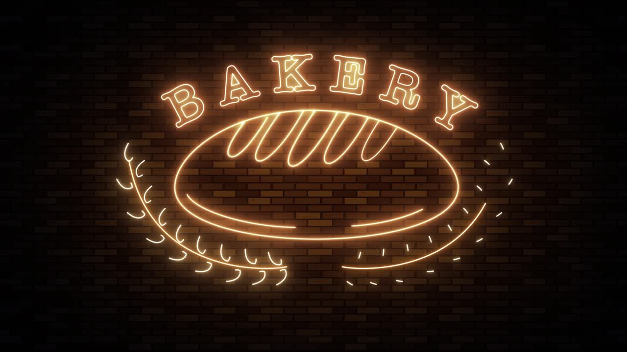 "네온 표지판은 벽돌 벽 위에서 생명을 불러일으킨다"