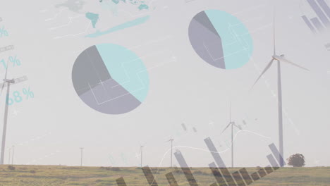 animation of data processing over wind turbines