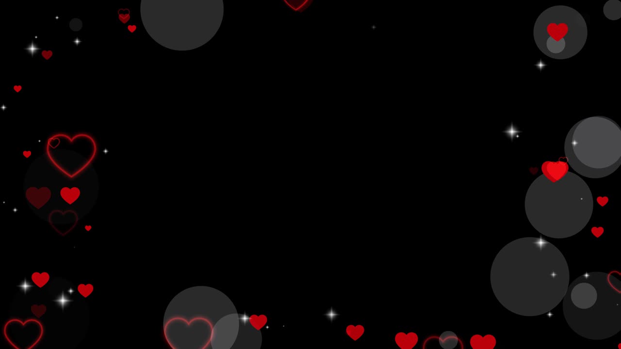 발렌타인 데이의 애니메이션 프레임: 영상 위에 오버레이를위한 마음의 프레임, 인사 사랑 프레임의 마음, 보케의 축제 경계 장식, 반이는, 발렌타인의 날을위한 마음, 시엄리스 루프