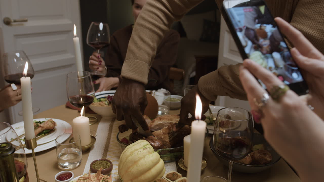 reunión de la cena de acción de gracias