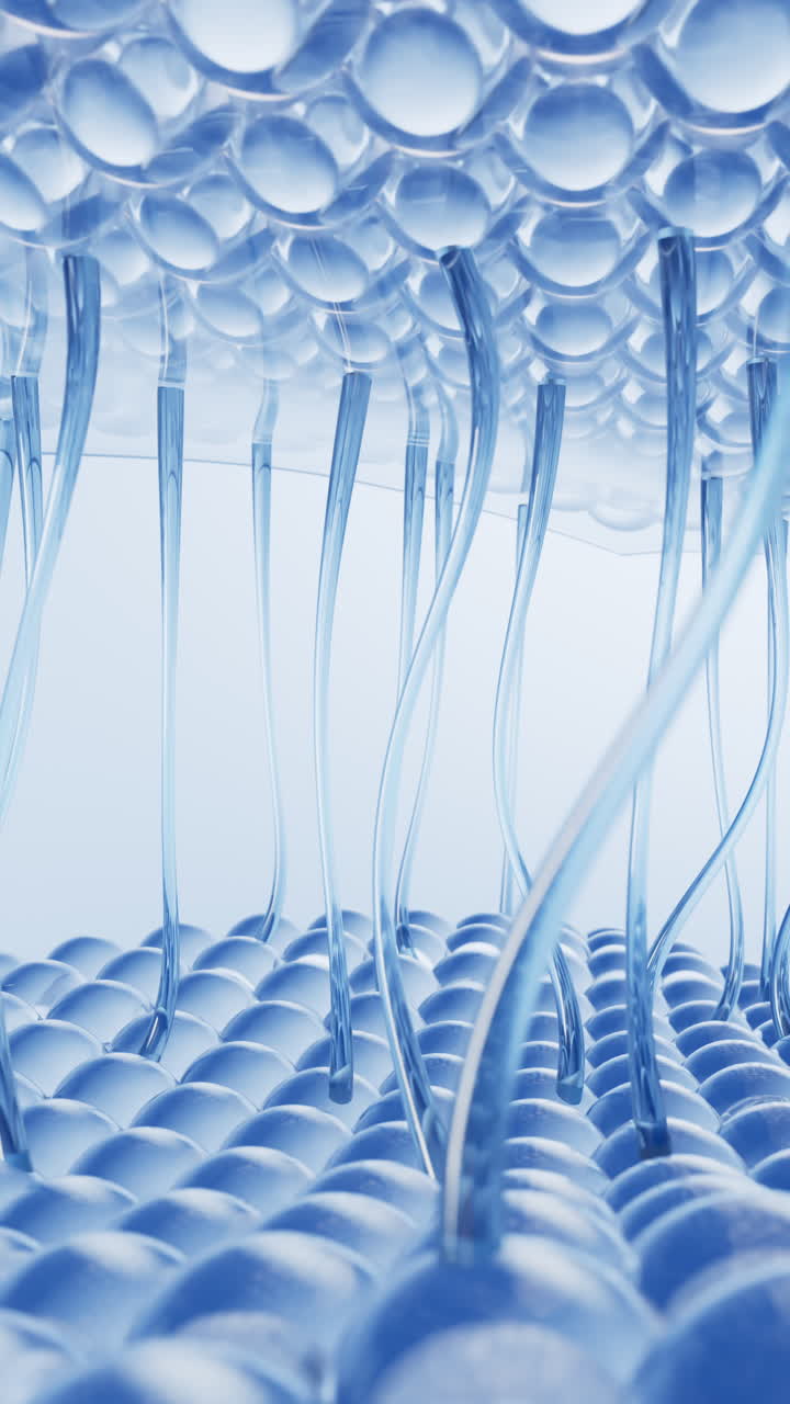 피부 세포 배경과 화장품 개념, 3d 렌더링