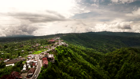 Breathtaking-Indonesian-landmark,-transportations,-Mother-Nature,-aerial