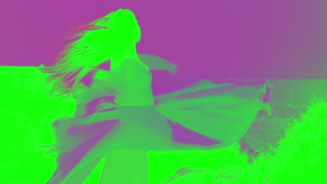 sufi girando rosa y verde