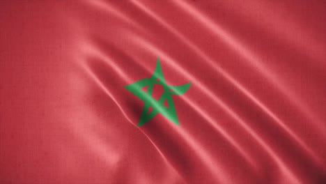 realistic waving flag of morocco,  flag background animation
