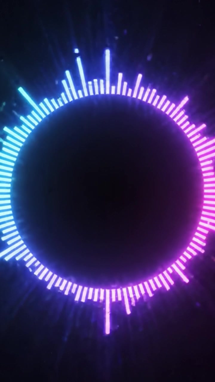 Dynamic Visualizer Displaying Vibrant Sound Waves in Circular Patterns - A Stunning Showcase of Audio Spectrum and Colorful Lighting Effects