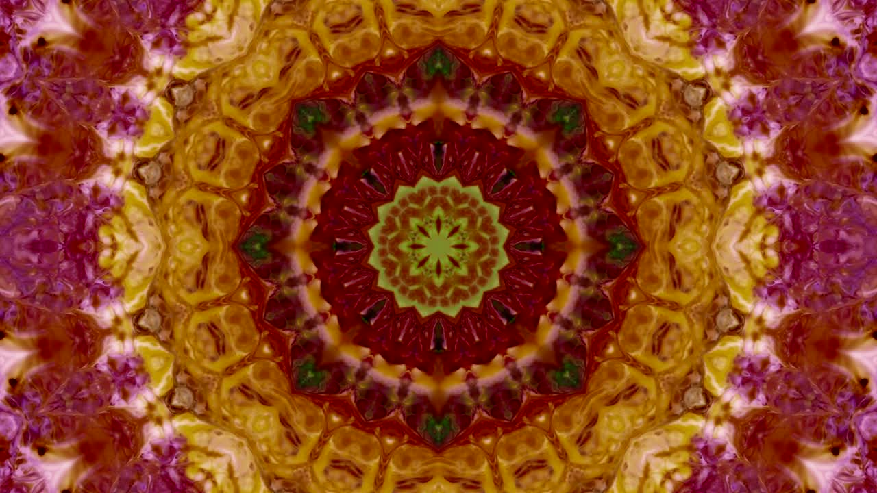 Kaleidoscope Movement: Geometric Circle and Star Shapes