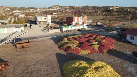 vista de drones de las colinas de manzanas