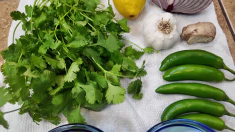 ingredients for a vegan indian dish prepped for use - chana masala series