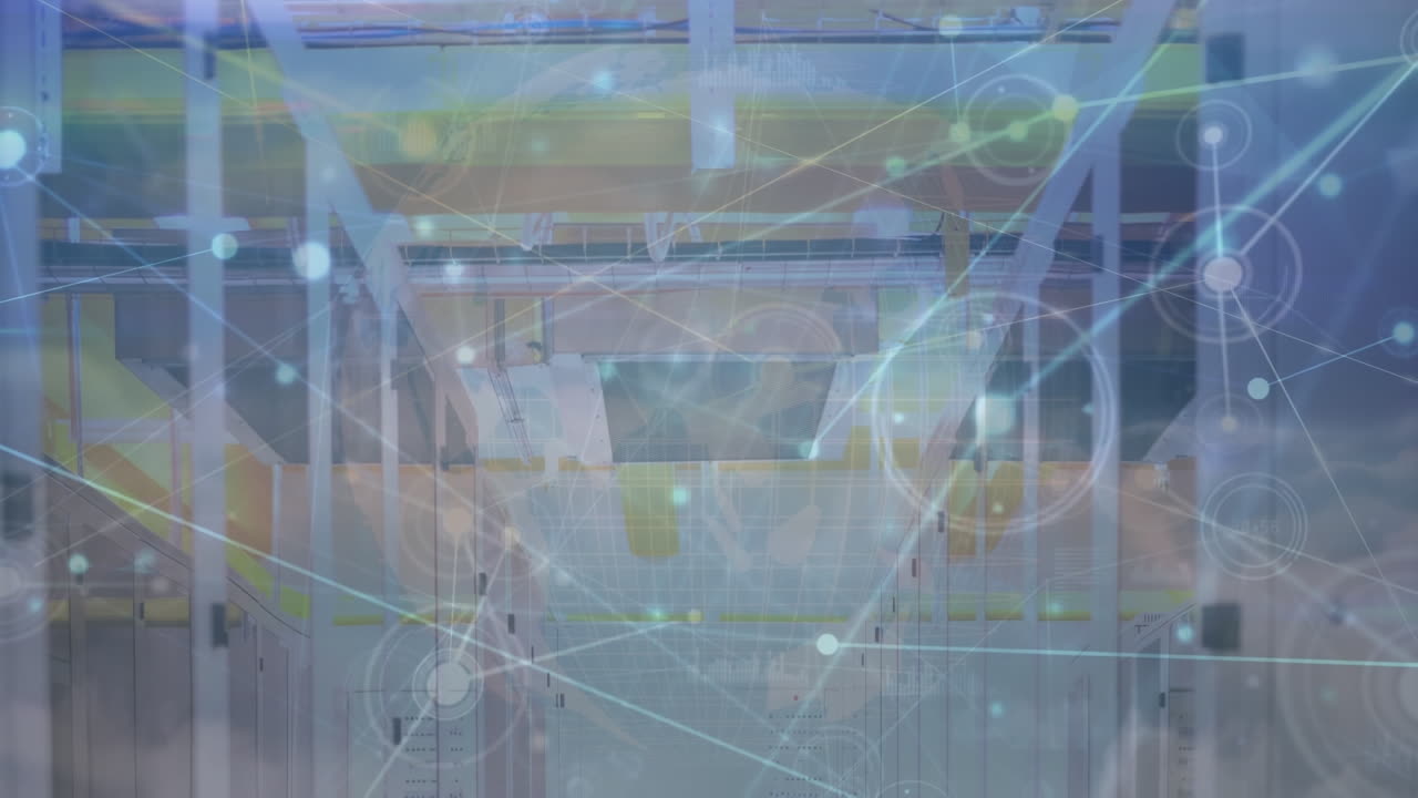 서버  ⁇ 을 이동하는 연결의 애니메이션