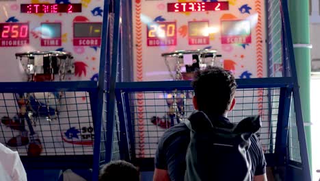 players enjoy arcade basketball challenge