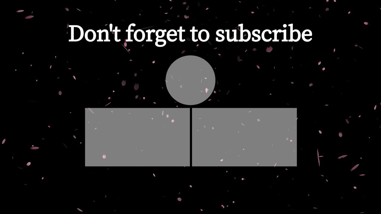 체리 꽃 잎자루 입자 끝 카드 끝 화면 모션 그래픽