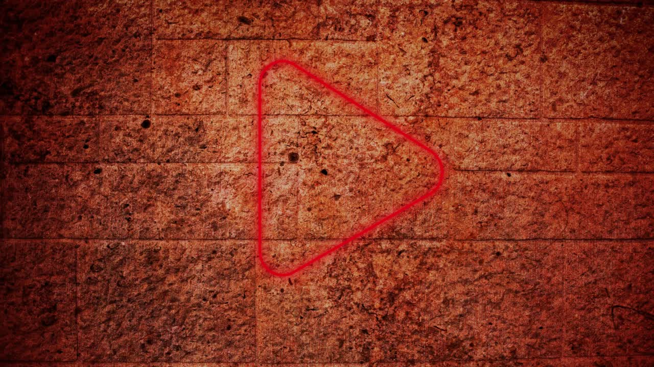 Insegna al neon a forma di cuore su muro di mattoni 4k