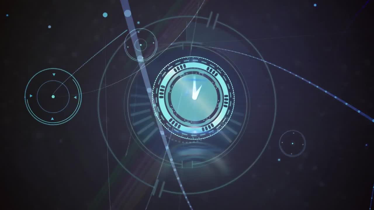 Animation of clock moving over network of connections