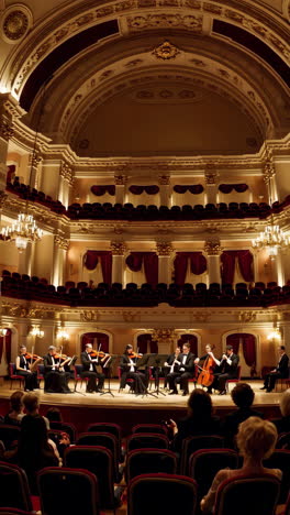 orchestra performance in a grand concert hall