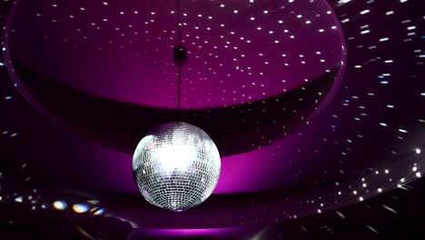 disco ball, view from below, from the disco ball beams, stage light, mirror ball