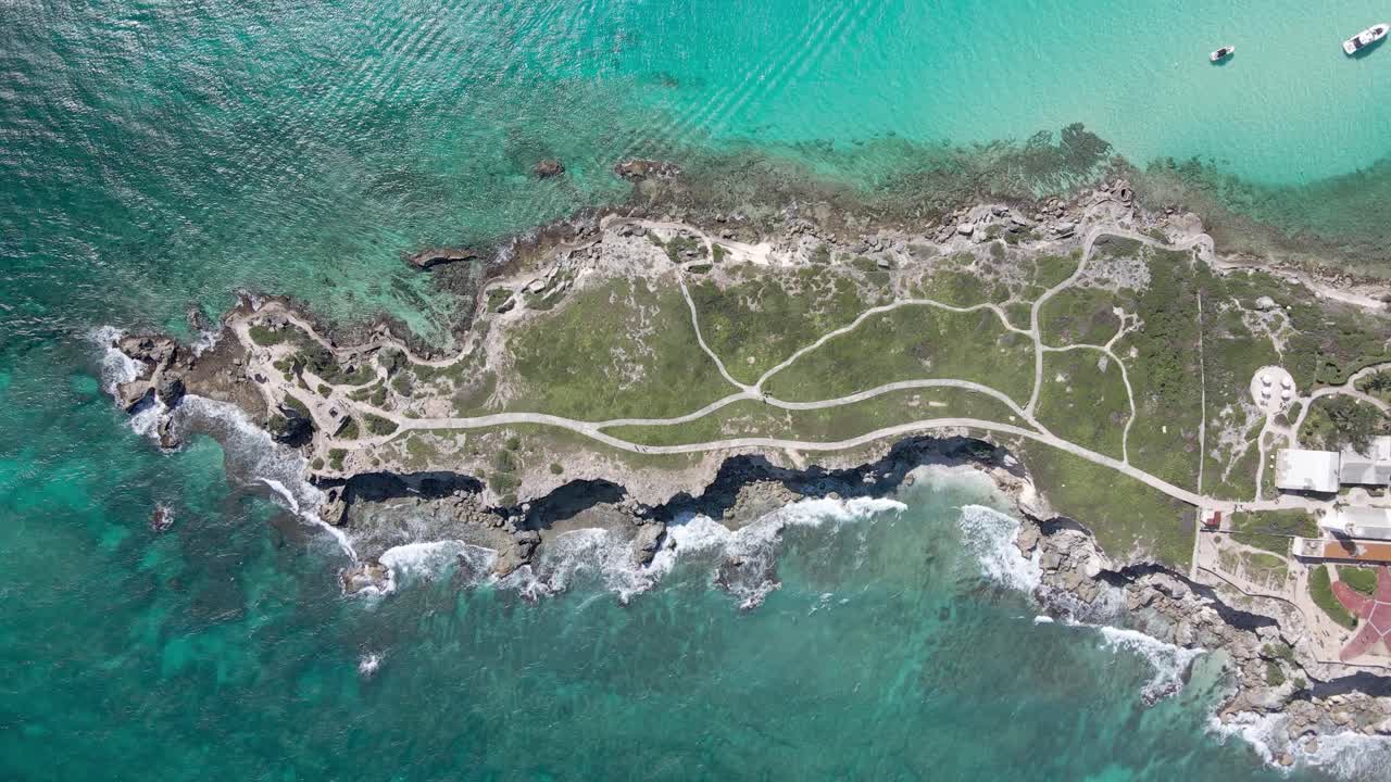 isla mujeres arriba abajo vista aérea cielo, méxico