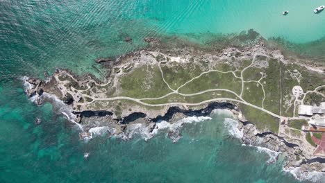 isla mujeres top down view aerial sky, mexico