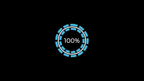 Pie-Chart-0-to-100%-Percentage-Infographics-Loading-Circle-Ring-or-Transfer,-Download-Animation-with-alpha-channel.