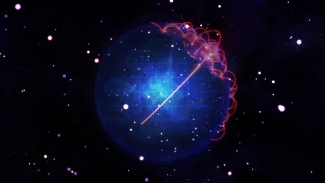 video generado digitalmente de la galaxia