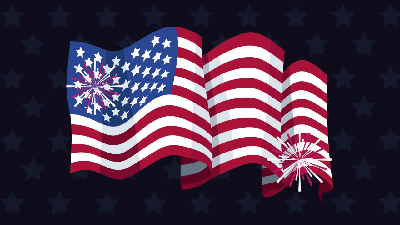 Vector bandera de Estados Unidos ondeando