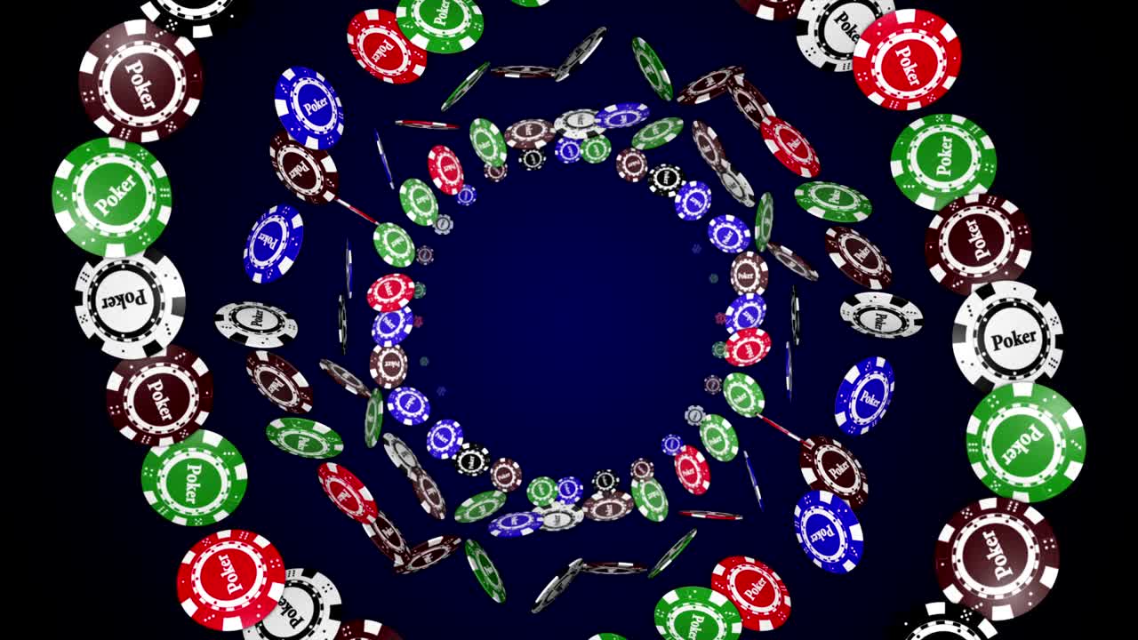 animación de fichas de póquer