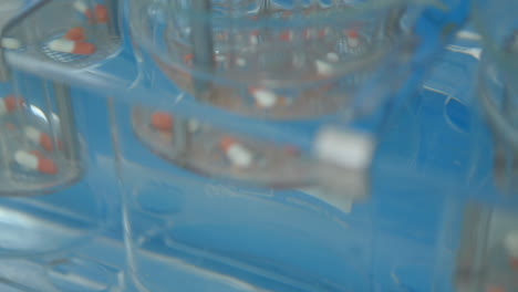 capsule being tested in a dissolution apparatus