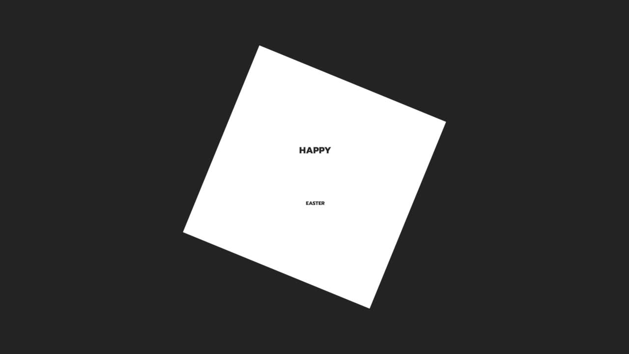 패션 블랙 그라데이션 프레임의 행복한 부활절 텍스트