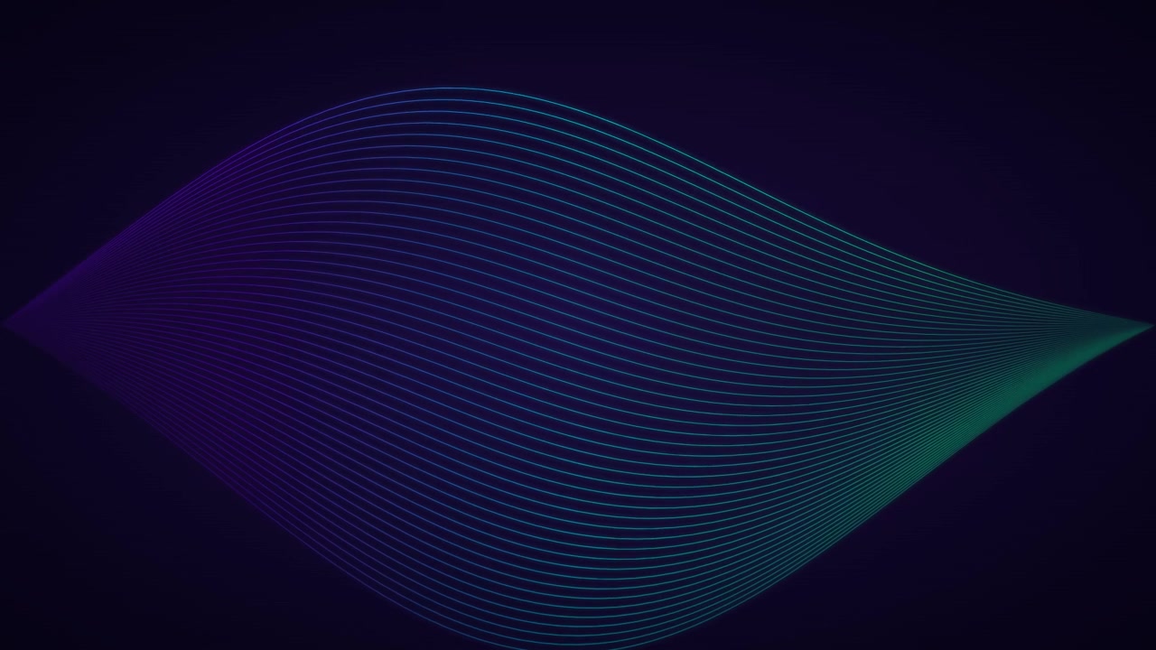 Abstract Motion Graphics with Glowing Neon Lines and Wave Patterns