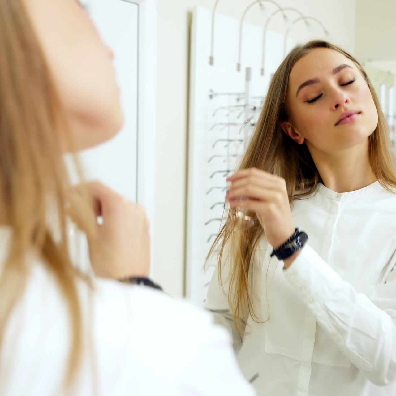 Beautiful girl wearing eyeglasses