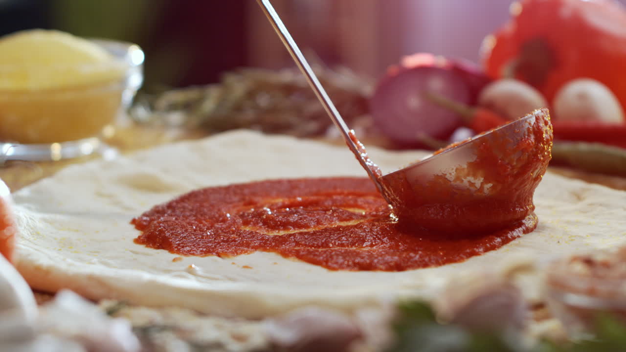 preparación de pizzas