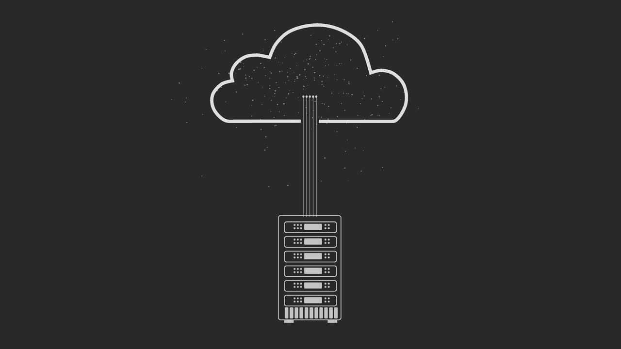 ilustración de servidores y computación en la nube