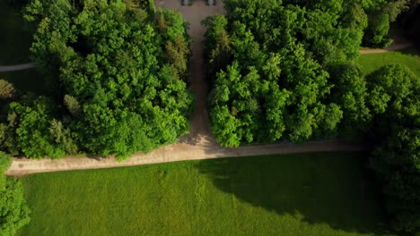 aerial view of the old schwarzemberg tomb hidden in the woods