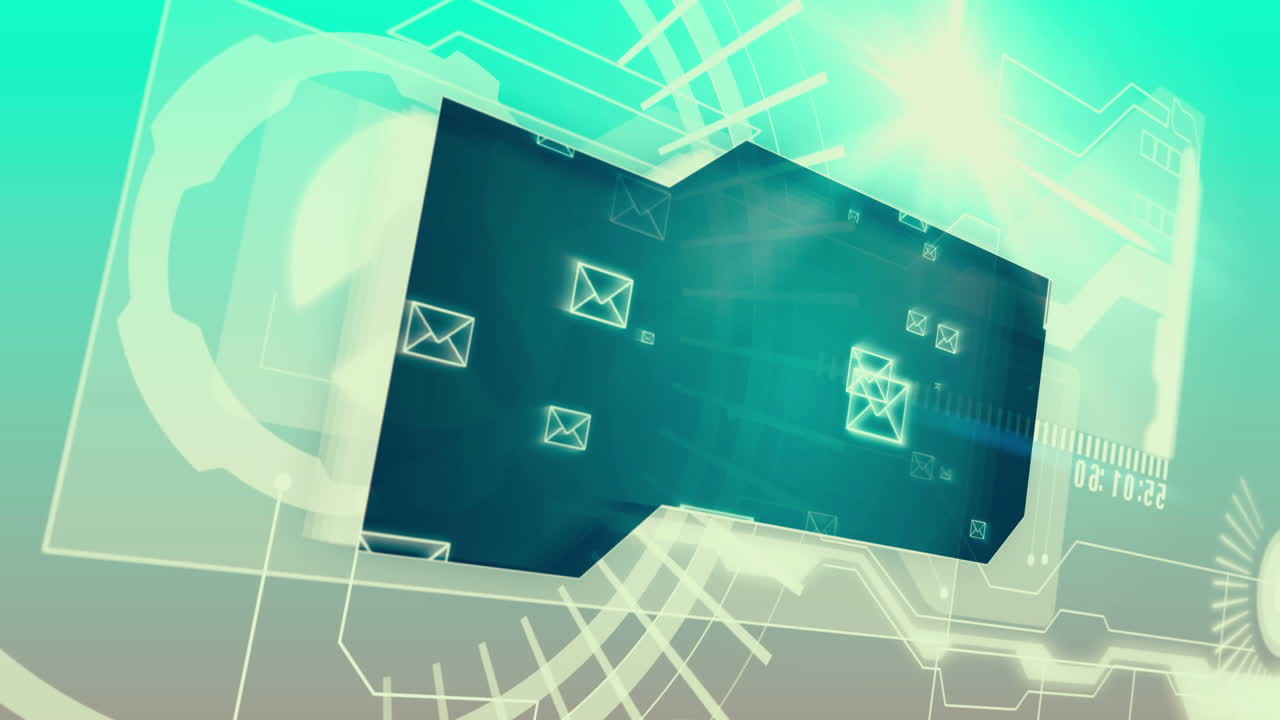 디지털 인터페이스 및 이메일 그래픽