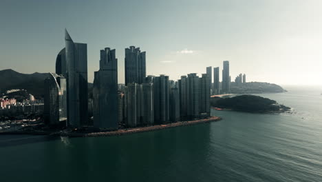 aerial view of jeju city skyline