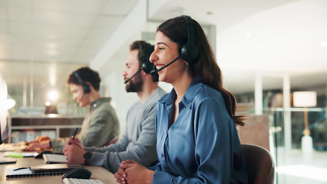 Customer Service Team in a Call Center