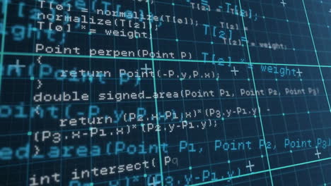 animación del procesamiento de datos sobre formas