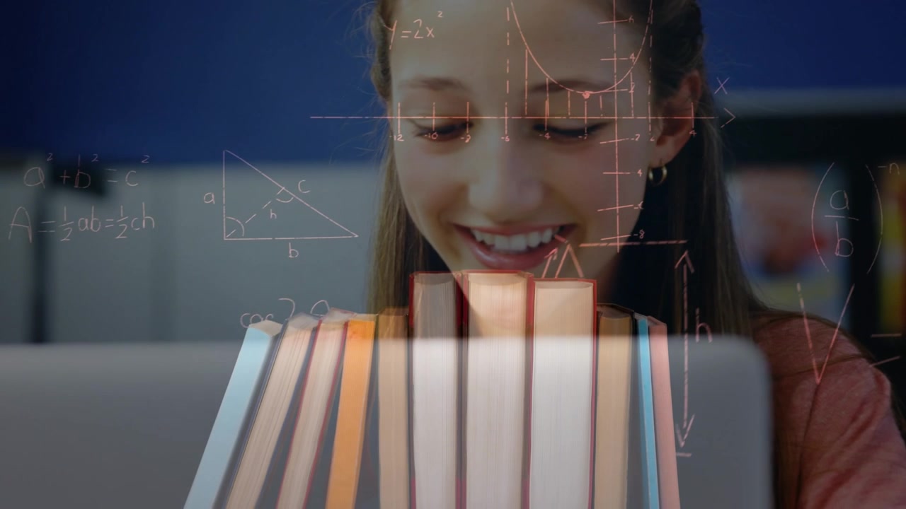 Animation of network of connections over and digital screens