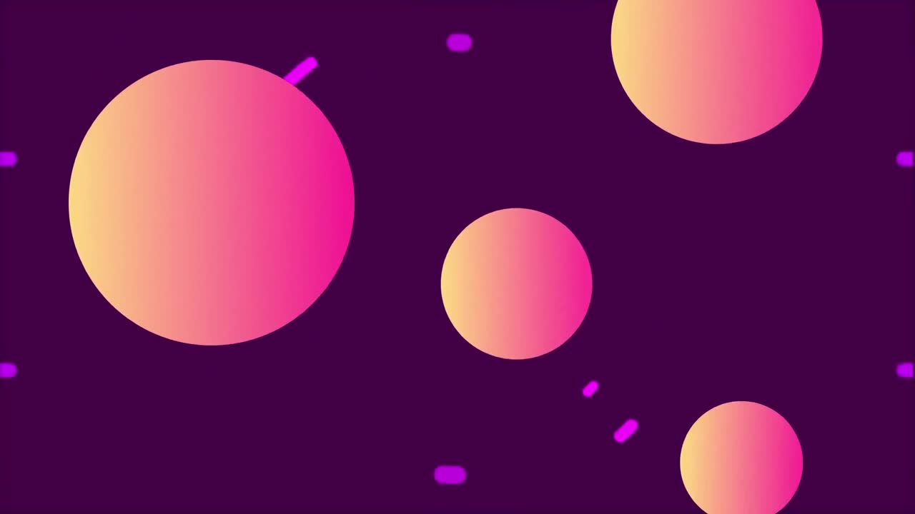 Yellow and red ball foreground with purple trails background