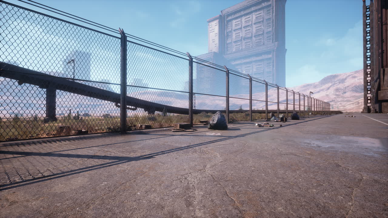 도시 의 포스트 아포칼립스 풍경