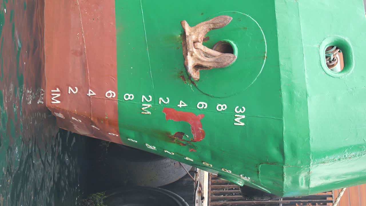 Close-up of a ship's hull