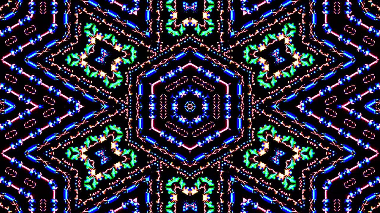 movimiento de onda de línea, colorido, sobre un fondo negro