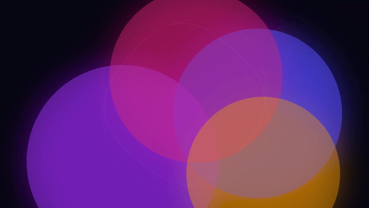Abstract Motion Background with Overlapping Colorful Circles