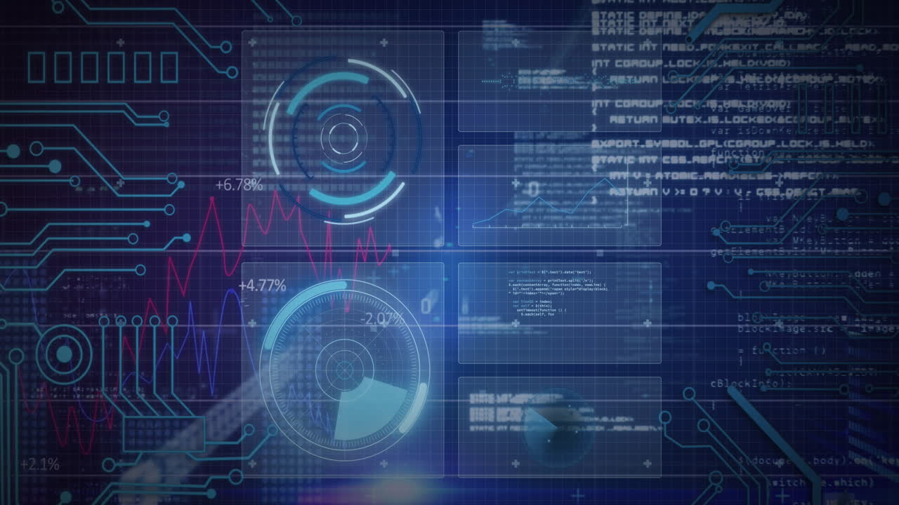 vídeo del procesamiento de datos sobre un fondo oscuro