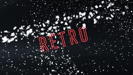 animation of retro text over light trail