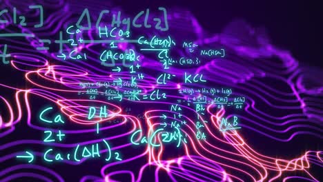 Animation-of-mathematical-data-processing-and-network-of-connections