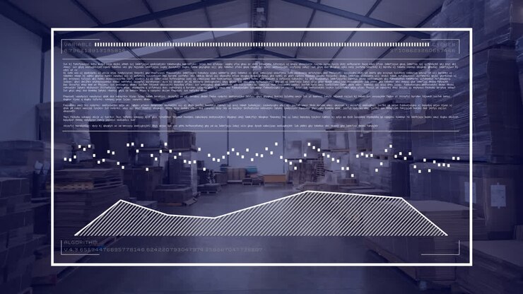 Animation of data processing over warehouse