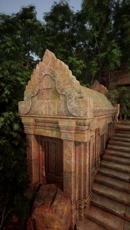 stone temple with steps