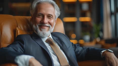 portrait of a senior businessman in a suit